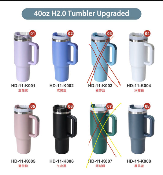 Drinkware | 40oz H2.0 Upgraded Tumbler- 400x Bulk