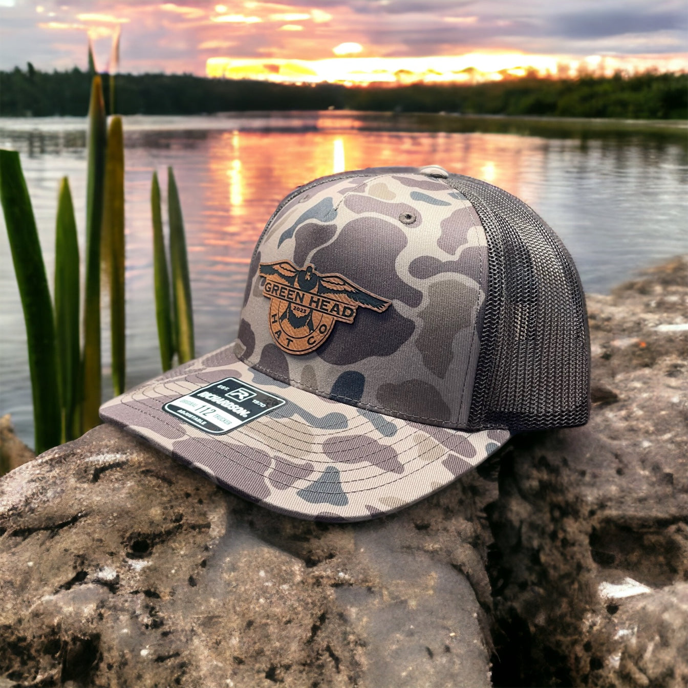 Clothing | Green Head Hat Co. 5 Panel | Duck Camo Hat