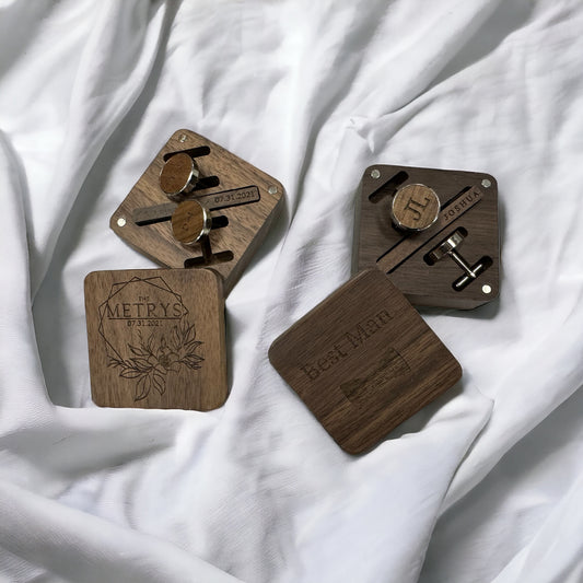 Wedding | Cuff Link & Tie Clip w/ Box