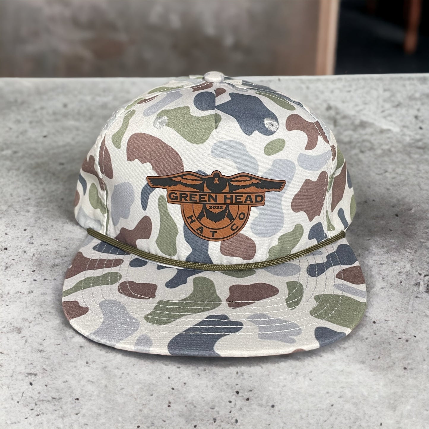 Clothing | Green Head Hat Co. Logo Camo Hat