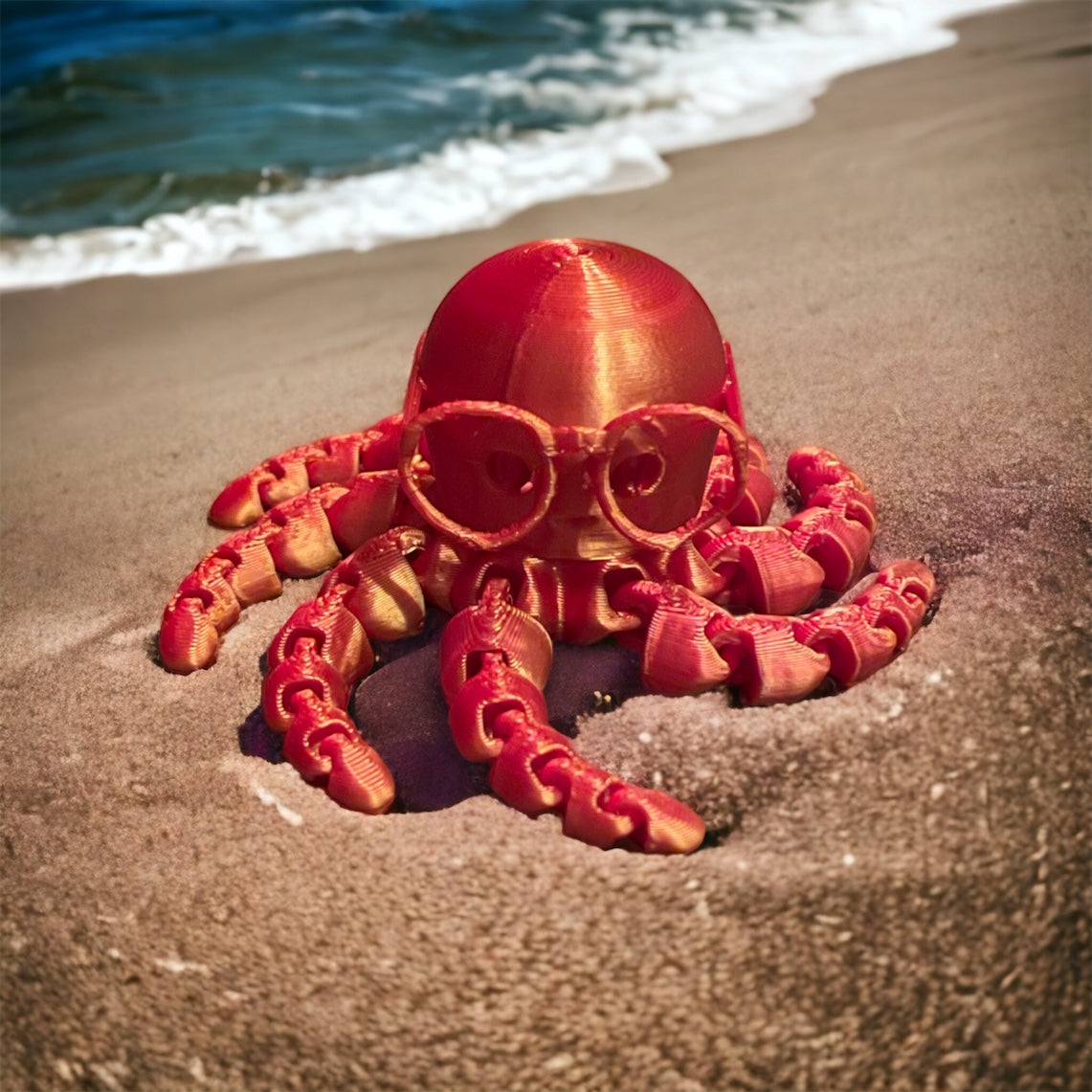 3D Print | Articulating Octopus w/ Glasses