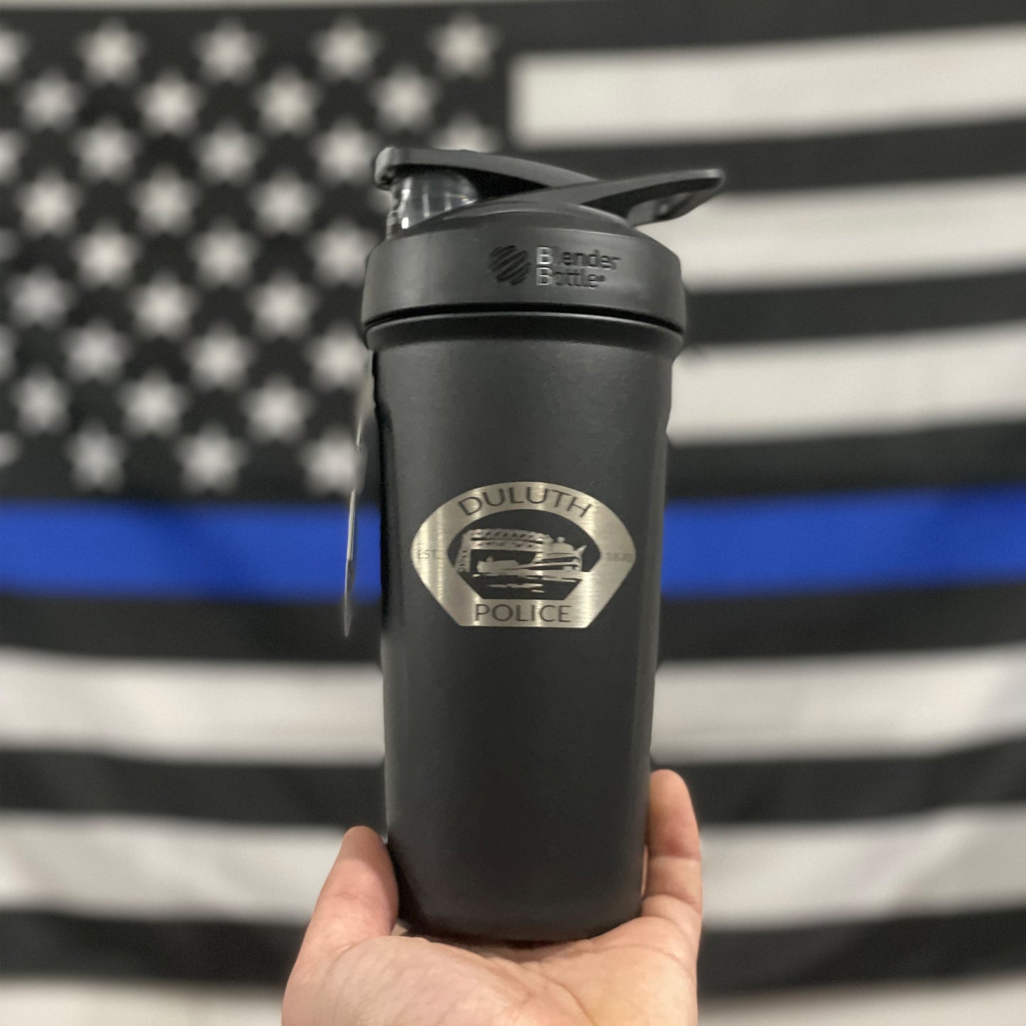 Drinkware | Duluth Police Department | 24oz Strada Insulated Blender Bottle