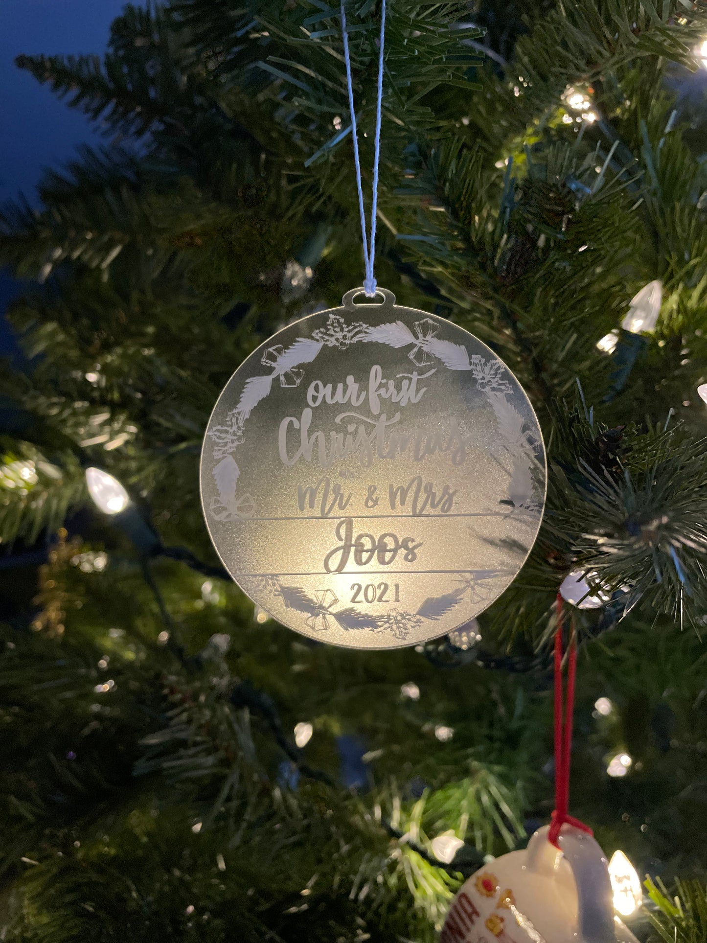 Gift | Christmas | "Our First Christmas as Mr. & Mrs." Ornament